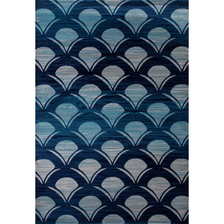 Art Carpet 9 X 12 Ft. Seaport Collection Waves Woven Area Rug, Navy 841864117520